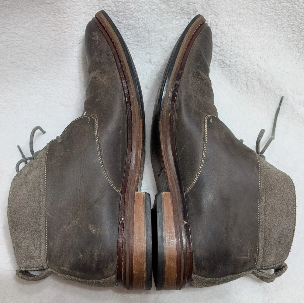 Cole Haan Men's 12 Williams Welt Brown Leather Chukka Ankle Boots